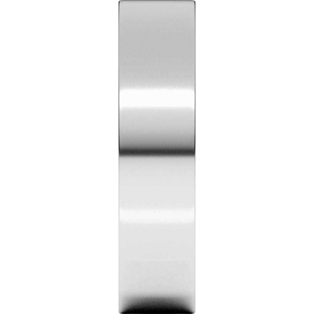 14K White Gold 5 mm Lightweight Comfort-Fit Flat Band Size [cv
