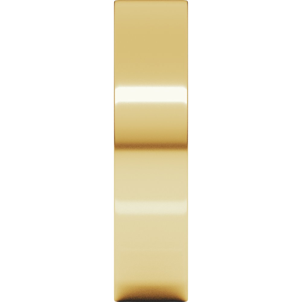 14K Yellow Gold 5 mm Lightweight Comfort-Fit Flat Band Size [cv