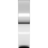 10K White 5 mm Lightweight Comfort-Fit Flat Band Size 9.5