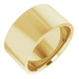 14K Yellow Gold 10 mm Lightweight Comfort-Fit Flat Band Size 8