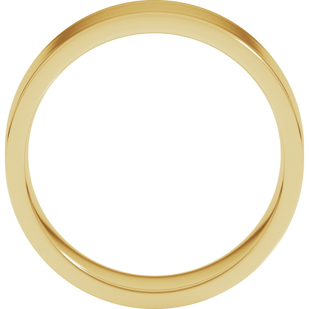 14K Yellow 7 mm Flat Comfort Fit Light Band
