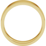 14K Yellow 7 mm Flat Comfort Fit Light Band