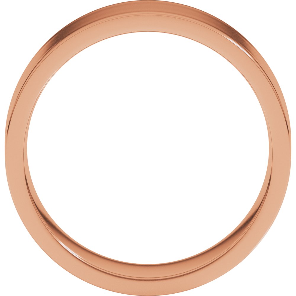 10K Rose Gold 7 mm Lightweight Comfort-Fit Flat Band Size [cv