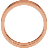 10K Rose Gold 7 mm Lightweight Comfort-Fit Flat Band Size [cv