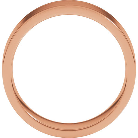 10K Rose Gold 7 mm Lightweight Comfort-Fit Flat Band Size [cv