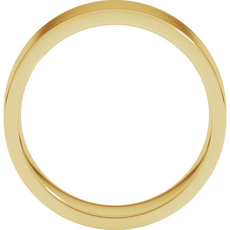 10K Yellow Gold 7 mm Lightweight Comfort-Fit Flat Band Size 11