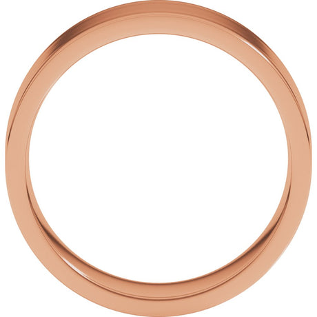 14K Rose 7 mm Flat Comfort Fit Light Band Size 9.5