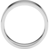 10K White Gold 7 mm Lightweight Comfort-Fit Flat Band Size 8