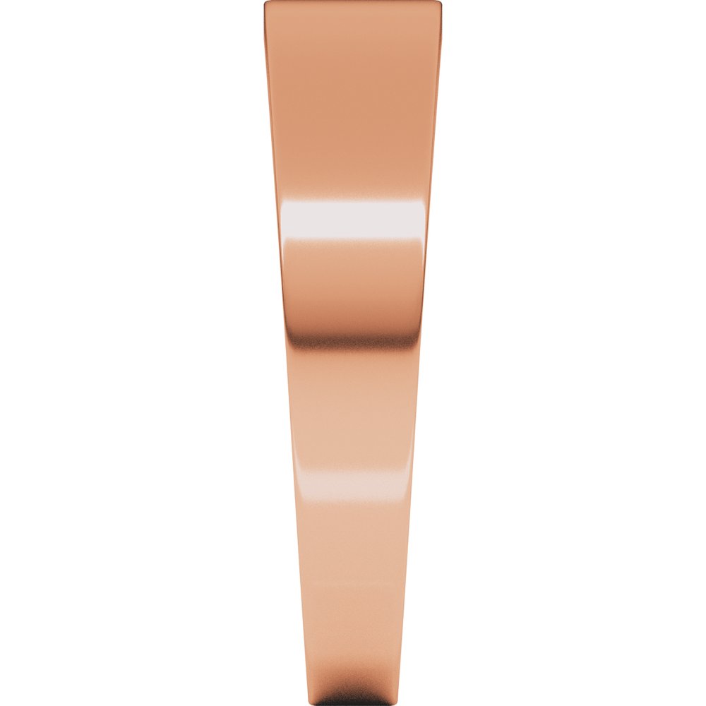 14K Rose Gold 5 mm Tapered Flat Band Size 6