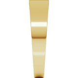 14K Yellow Gold 5 mm Tapered Flat Band Size 6.5