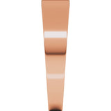 14K Rose Gold 5 mm Tapered Flat Band Size 6