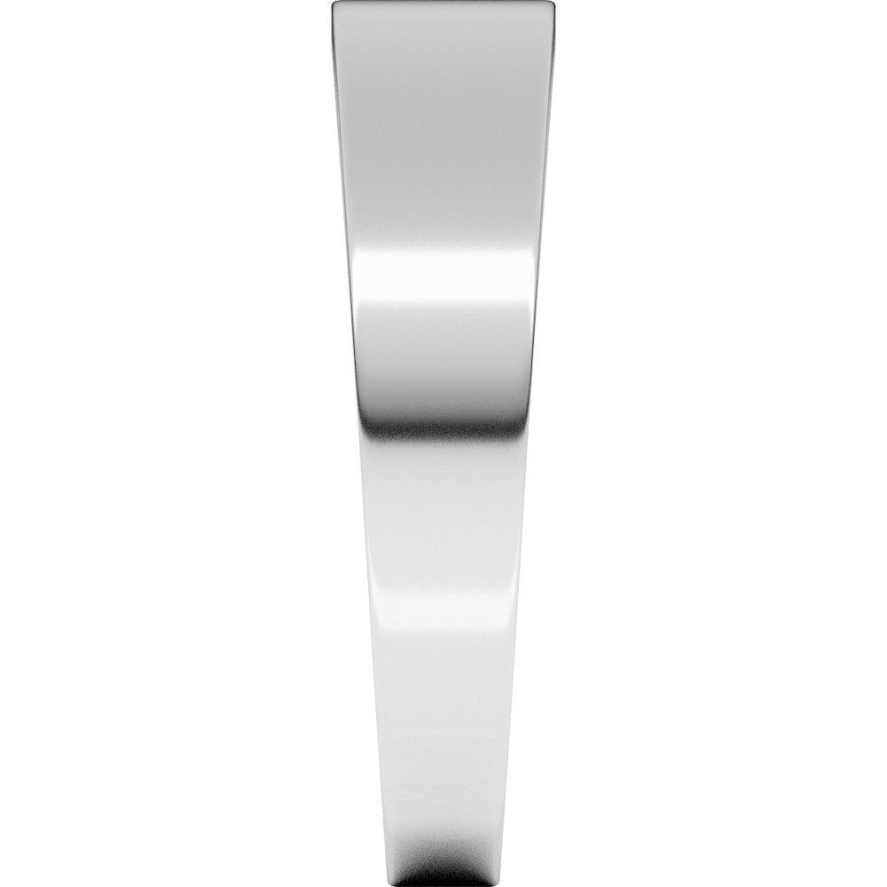 14K White Gold 5 mm Tapered Flat Band Size 5