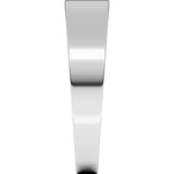 14K White Gold 5 mm Tapered Flat Band Size 5