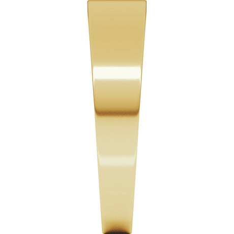10K Yellow Gold 5 mm Tapered Flat Band Size 6.5