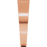 14K Rose Gold 5 mm Tapered Flat Band Size 6