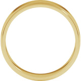 14K Yellow Gold 5 mm Stepped-Edge Flat Band Size 7.5