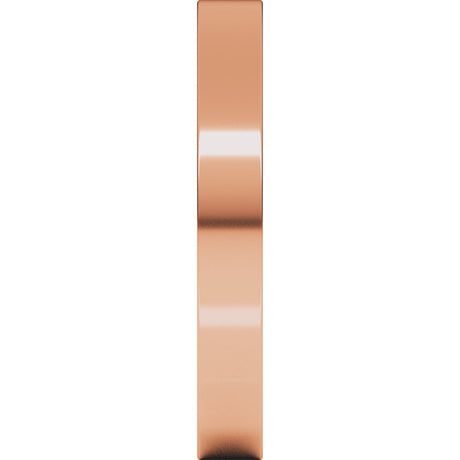 14K Rose Gold 3 mm Comfort-Fit Flat Band Size 4.5