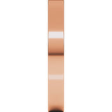 14K Rose Gold 3 mm Comfort-Fit Flat Band Size 4