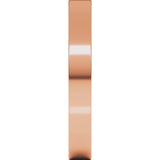 10K Rose 3 mm Comfort-Fit Flat Band Size 8