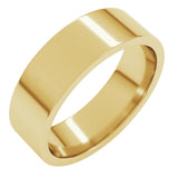 14K Yellow Gold 6 mm Lightweight Comfort-Fit Flat Band Size 5