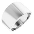 Sterling Silver 12 mm Tapered Flat Band Size 9