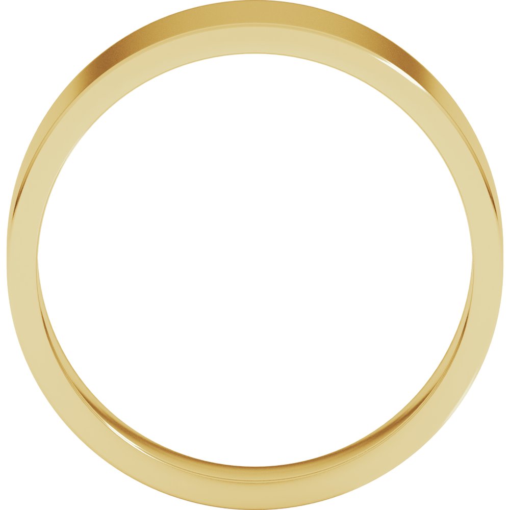 14K Yellow 7 mm Flat Tapered Band