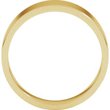 14K Yellow 7 mm Flat Tapered Band