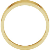 14K Yellow Gold 7 mm Tapered Flat Band Size 6