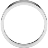 10K White 7 mm Flat Tapered Band Size 4.5