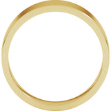 14K Yellow 7 mm Tapered Flat Band Size 10