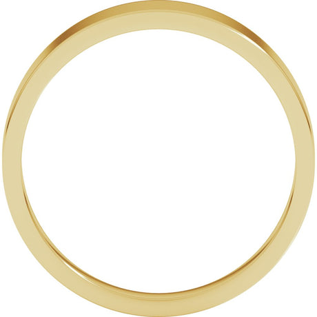14K Yellow Gold 5 mm Tapered Flat Band Size 5