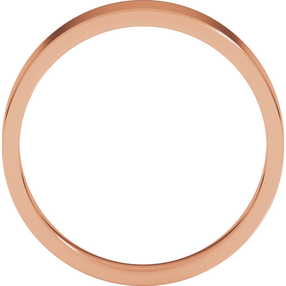 14K Rose Gold 5 mm Tapered Flat Band Size 6