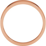 14K Rose Gold 5 mm Tapered Flat Band Size 6