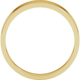 14K Yellow Gold 5 mm Tapered Flat Band Size 6.5