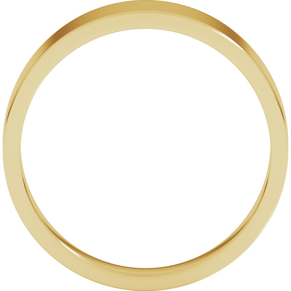 14K Yellow Gold 6 mm Tapered Flat Band Size 6
