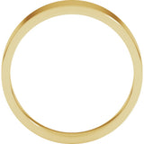 14K Yellow Gold 6 mm Tapered Flat Band Size 6