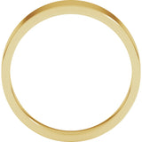 14K Yellow 6 mm Tapered Flat Band