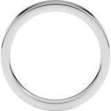 10K White Gold 4 mm Comfort-Fit Flat Band Size 5