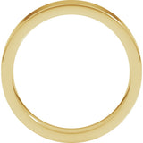 14K Yellow Gold 14 mm Comfort-Fit Flat Band Size 5.5
