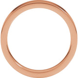 10K Rose Gold 4 mm Comfort-Fit Flat Band Size 6.5