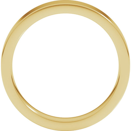 14K Yellow Gold 4 mm Comfort-Fit Flat Band Size 3.5