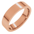 14K Rose Gold 5 mm Comfort-Fit Flat Band Size 6.5