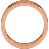 14K Rose Gold 7 mm Comfort-Fit Flat Band Size 9.5