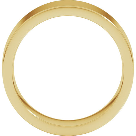 14K Yellow Gold 7 mm Comfort-Fit Flat Band Size 5.5