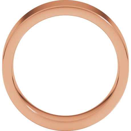 14K Rose Gold 7 mm Comfort-Fit Flat Band Size 9.5
