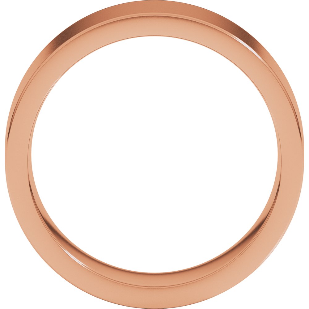 14K Rose 7 mm Flat Comfort Fit Band