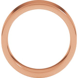 14K Rose 7 mm Flat Comfort Fit Band