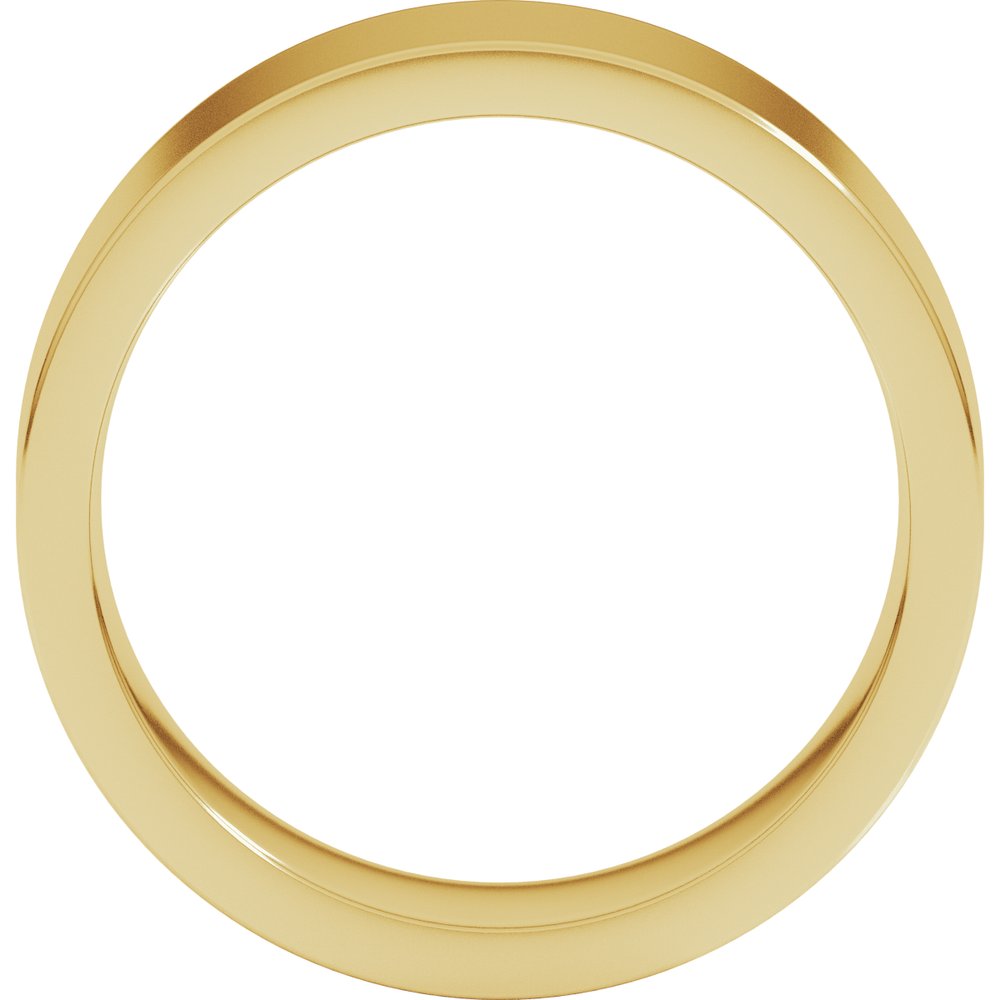 18K Yellow Gold 7 mm Comfort-Fit Flat Band Size 10