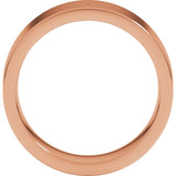 18K Rose Gold 7 mm Comfort-Fit Flat Band Size 8