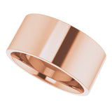 14K Rose 9 mm Lightweight Comfort-Fit Flat Band